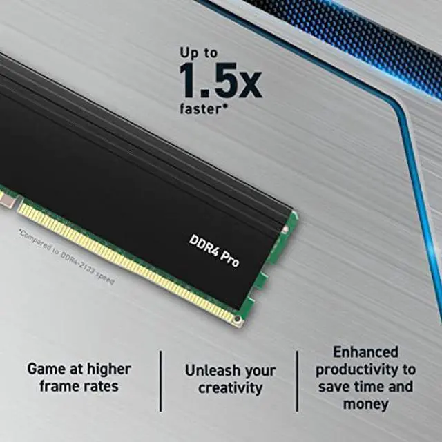 Alt view image 2 of 5 - Crucial Pro RAM 32GB Kit (2x16GB) DDR4 3200MHz (or 3000MHz or 2666MHz) Desktop Memory CP2K16G4DFRA32A