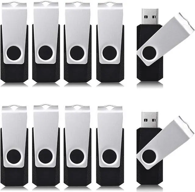 Main image of Aiibe 32 GB Flash Drive 10 Pack Bulk 32GB USB Flash Drives 2.0 USB Stick Thumb Drive 32GB 32G USB Drive Pack, Black