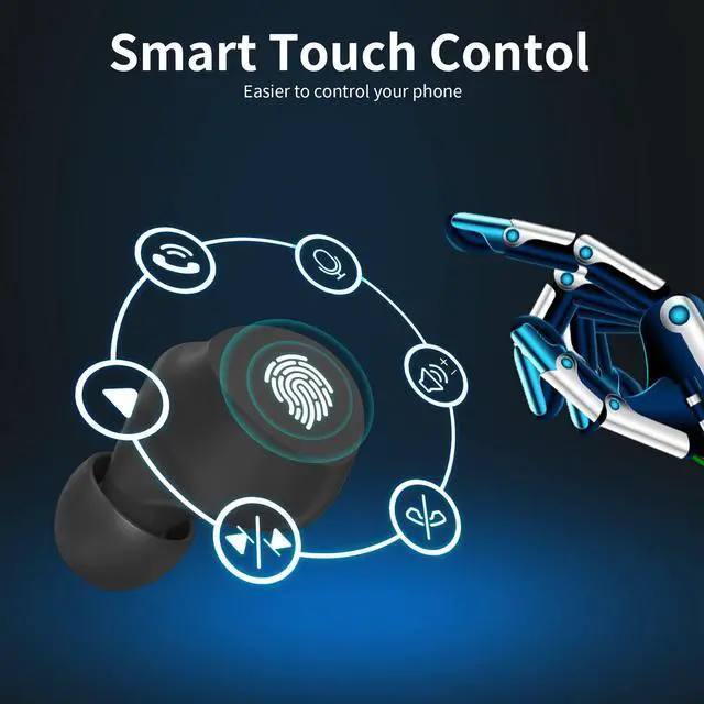 Alt view image 4 of 5 - AMAFACE Small Wireless Earbuds,MiNi Headphones 36H Playtime IPX5 Waterproof Stereo Earphone Cordless Sport Headsets, Bluetooth Earbuds with Mic