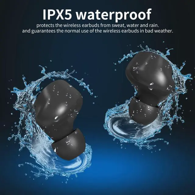 Alt view image 5 of 5 - AMAFACE Small Wireless Earbuds,MiNi Headphones 36H Playtime IPX5 Waterproof Stereo Earphone Cordless Sport Headsets, Bluetooth Earbuds with Mic