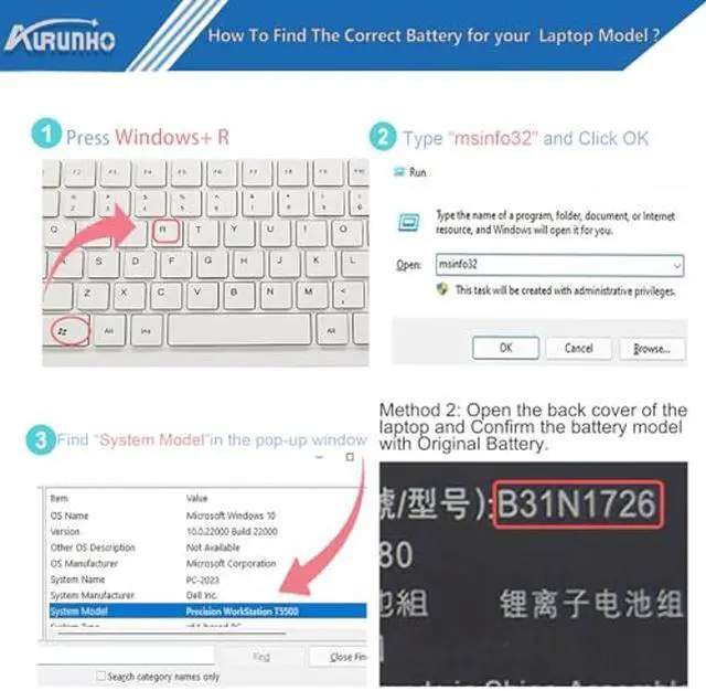 Alt view image 4 of 5 - AURUNHO B31N1726 48Wh Laptop Battery Replacement for ASUS TUF Gaming A15 FA506 FA506IU FA706II A17 FA706II FX504 FX505 FX80 FX80G FX80GD FX80GE FX80GM FX86 FX86FE FX86FM series B31BN91 B31N1726-1
