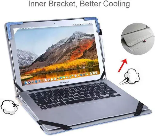 Alt view image 2 of 5 - Berfea Protective Case Cover Compatible with Dell Latitude 15 7530 7520, HP Envy x360 Laptop 15 fe000/ fh000/ ed100/ed000/es000/eu000/ee100 15.6" Laptop Notebook Sleeve(Blue)