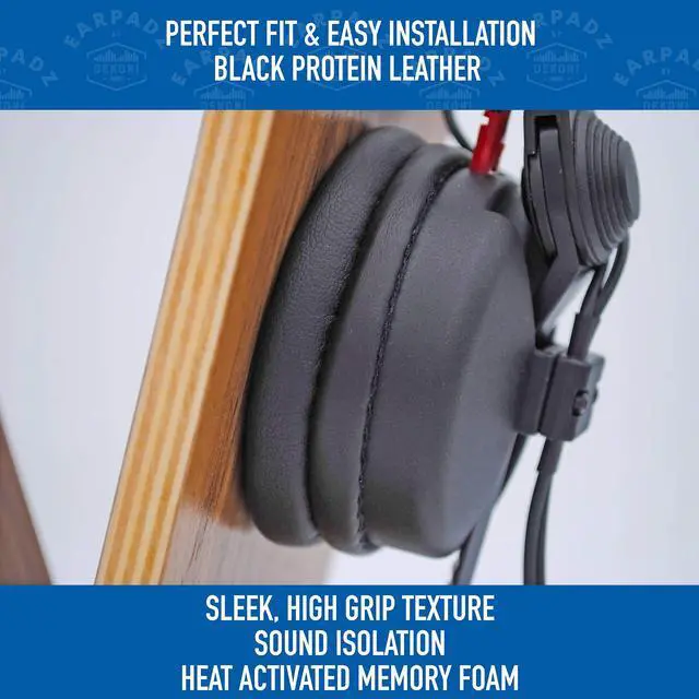 Alt view image 3 of 5 - Earpadz Replacement for Sennheiser HD25 Ear Pads, Midnight Earpadz by Dekoni, Soft Knit Replacement Headphone Cushions, Heat Activated Memory Foam, Proper Fit, Comfort and Sound Isolation, 1 Pair