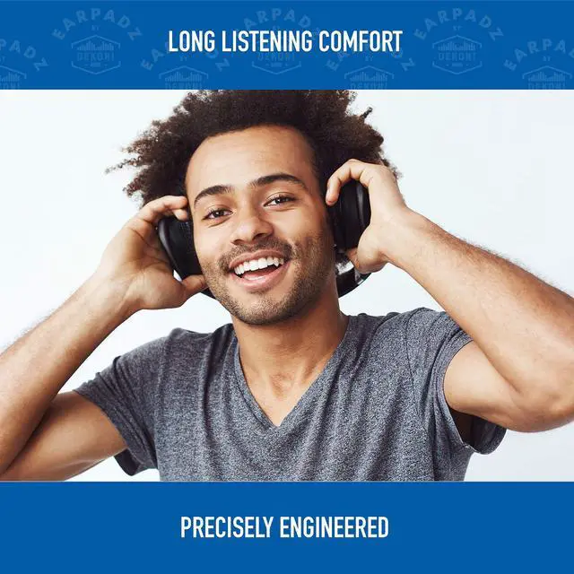 Alt view image 4 of 5 - Earpadz Replacement for Sennheiser HD25 Ear Pads, Midnight Earpadz by Dekoni, Soft Knit Replacement Headphone Cushions, Heat Activated Memory Foam, Proper Fit, Comfort and Sound Isolation, 1 Pair