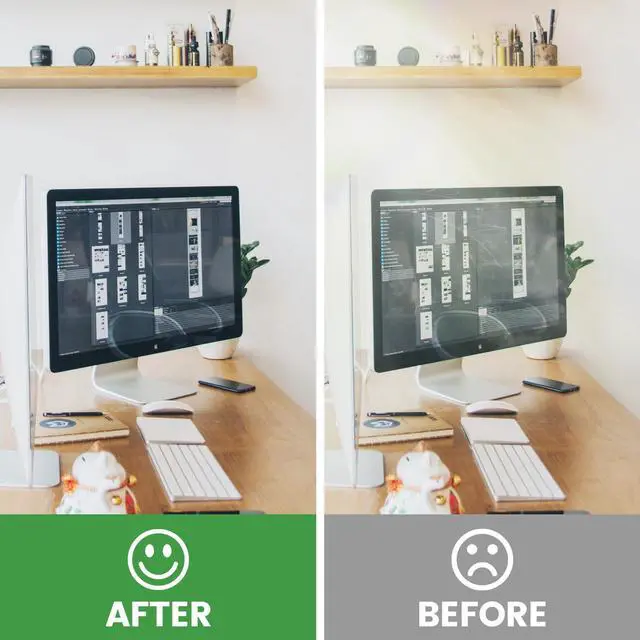 Alt view image 4 of 5 - F FORITO 23-24 inch Blue Light Blocking Hanging Screen Protector Panel, Eye Protection Anti Blue Light Acrylic Filter for 23, 23.6, 23.8, 24" Diagonal Widescreen LED LCD PC Monitor