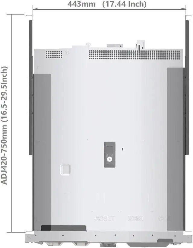 Alt view image 3 of 5 - JINGCHENGMEI 1U Universal 4-Post Rack Mount Server Shelf Rails for Dell Compaq HP IBM APC - 16.5-29.5 Inches Adjustable Depth-110 lbs Capacity (16.5-29.5" Rails)