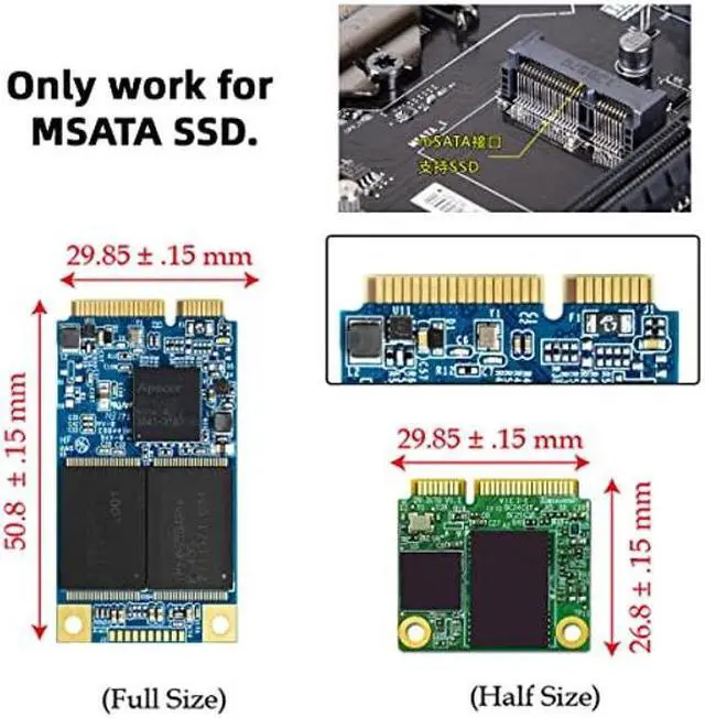 Alt view image 2 of 5 - NFHK Dual MSATA Mini-SATA SSD Card JOBD Raid0 Span Bridge to 2.5inch SATA Combo HDD Disk Drive Enclosure