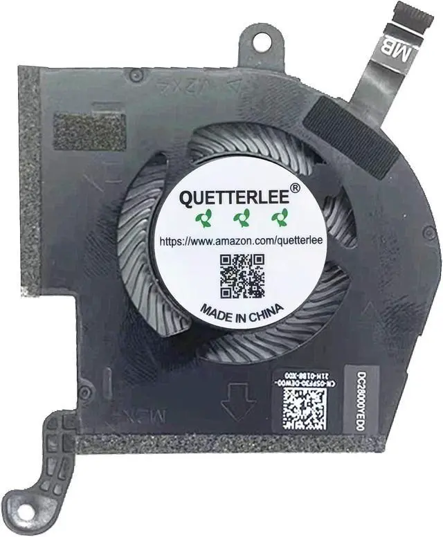Alt view image 5 of 5 - Replacement New Laptop CPU + GPU Cooling Fan for DELL Alienware Dell Alienware X14 R1 RTX3050 9-Needle Series 0198CH 05PF30 ND75C85-21F10 ND75C86-21F11 DC28000YFD0 DC28000YED0 DC05V 0.80A Fan