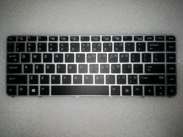 Alt view image 2 of 5 - New Repalcement for HP EliteBook 745 840 G3 G4 US Keyboard Backlight with Silver Frame (NO Mouse Point) 836308-001 819877-001 821177-001 6037B0113201