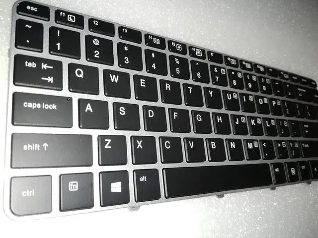Alt view image 5 of 5 - New Repalcement for HP EliteBook 745 840 G3 G4 US Keyboard Backlight with Silver Frame (NO Mouse Point) 836308-001 819877-001 821177-001 6037B0113201