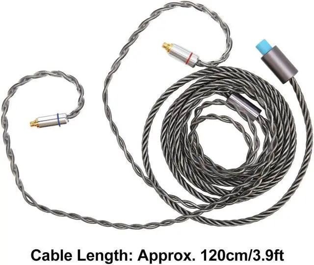 Alt view image 5 of 5 - WOOXGEHM Upgraded Earphone Cable, 4-Core Pure Copper Silver-Plated Replacement Earphone Cable with Interchangeable 2.5mm/3.5mm/4.4mm Plug for IE300 IE600 IE900 SE425 UE900 T100 W40
