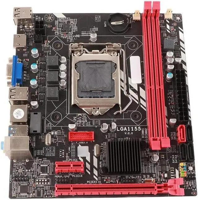Main image of DDR3 Motherboard with 2 DDR3 Slots, Support for Corei7, i5, i3 (LGA1155) Processors, Stable Power Supply, 100M Network Interface, Digital HD Output, PC Motherboard Made of PCB