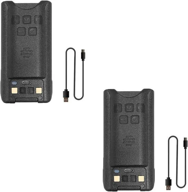 Main image of BAOFENG 2 Packs GMRS-9R Battery USB-C Charger Enlarge 4800mAh Capacity Thicken BL-9 Li-ion Battery for UV-9R Plus Accessories UV-9G Two Way Radio Accessories for Adult with Type-c Cable