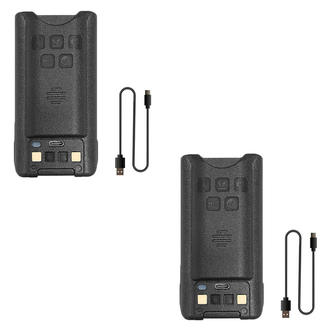 Pack De 2 Baterías De Repuesto Vhbw Para Baofeng BL-3 – 1500 MAh, 3.7V, Li-Ion, Compatibles Con Radio Walkie-Talkie Y Banda Ciudadana