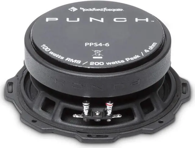 Alt view image 5 of 5 - Rockford Fosgate PPS4-6 Punch Pro Single 6.5" Component 4-Ohm Midrange Speaker 100 Watts RMS / 200 Watts Peak - Black