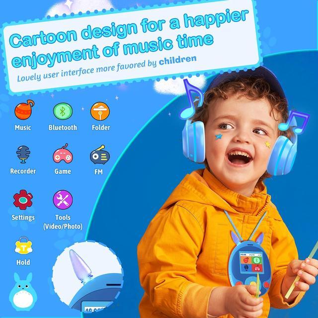 64GB MP3 Player Bluetooth 5.3 Touch Screen Mic Player Portable Mp3