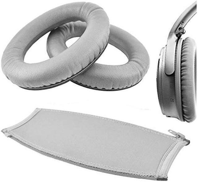 Main image of Geekria Headphone Replacement for Bose QuietComfort QC35, QC25, QC2, QC15 Replacement Ear Pad and Headband Pad/Ear Cushion + Headband Cushion/Repair Parts Suit (Grey Silver)