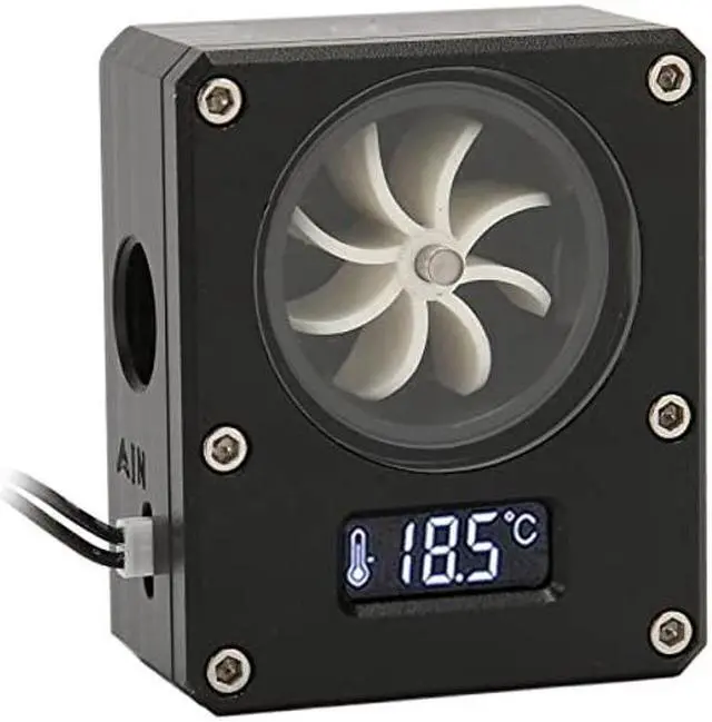 Main image of Water Flow Meter for PC,Water Cooling Flow Meter Indicator for PC Water Cooling System,Small 3Pin 12V Flow Meter with LCD Display(Black)