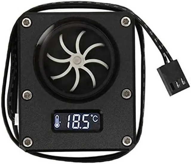 Alt view image 2 of 5 - Water Flow Meter for PC,Water Cooling Flow Meter Indicator for PC Water Cooling System,Small 3Pin 12V Flow Meter with LCD Display(Black)