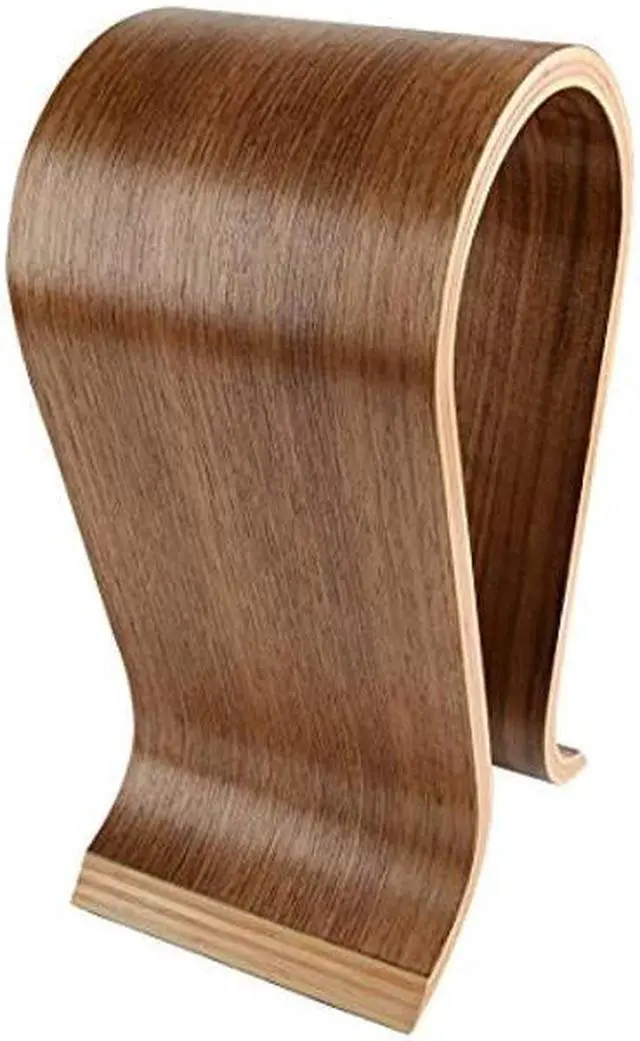Alt view image 2 of 5 - Linkidea Wooden Omega Headphones Stand/Wooden Headphone Hanger/Wood Headset Holder/Omega Earphone Desk Display Hanger - Wooden Headsets Walnut Finish