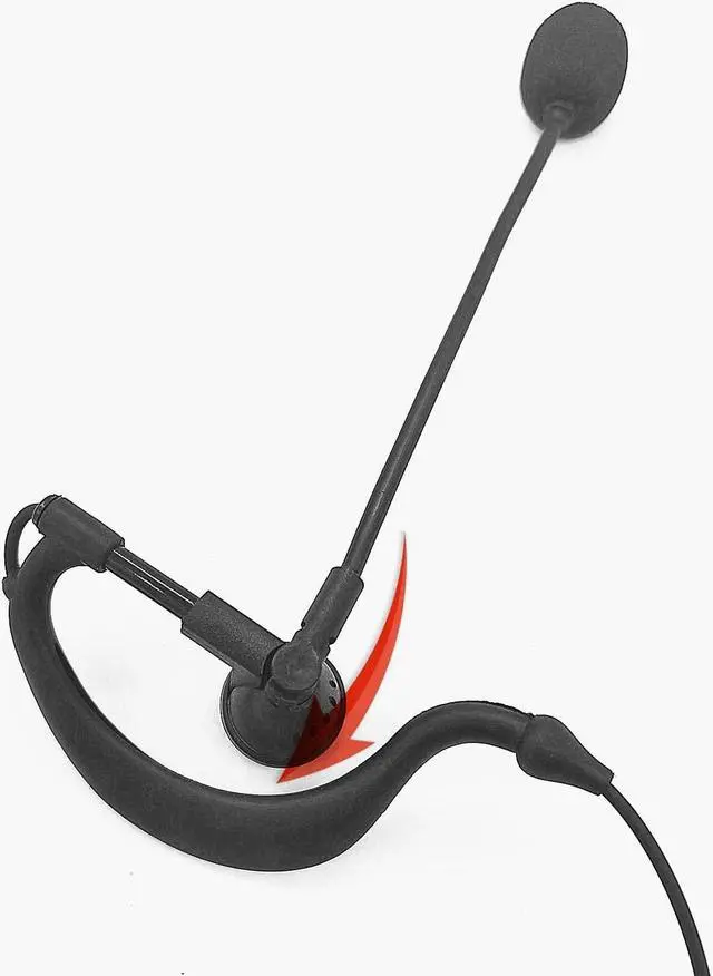 Alt view image 5 of 5 - Pdflie V6 V4 Referee Communication Headset 3.5mm Jack Wired Football Soccer Hockey Volleyball Handball Coach Judger Intercom Comms Radio Earpiece Compatible with Ejeas Fbim Full Duplex (3 Pack)