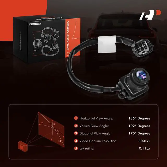 Alt view image 2 of 5 - A-Premium Park Assist Camera Rear View Backup Reverse Camera Compatible with Select Jeep & Dodge Models - 2012-2013 Grand Cherokee, 2012-2013 Durango - Replace# 56054059AF