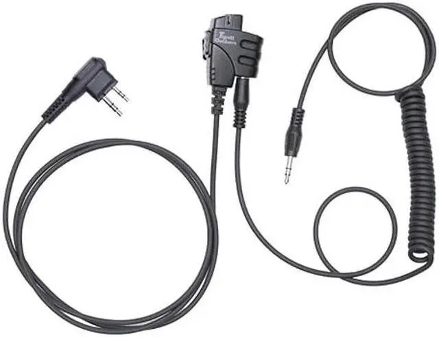 Main image of Push-to-Talk 2-Pin Yaesu Cable with 3.5mm Audio Adapter - PTT Button for Yaesu FT65 - Compatible with 3.5mm Headsets and Auxiliary Inputs, Great with Electronic Earmuffs and Headphones With Velcro