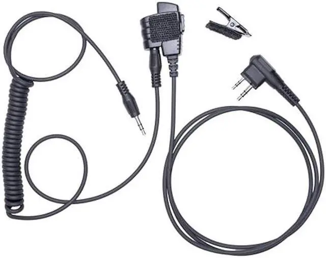 Alt view image 4 of 5 - Push-to-Talk 2-Pin Yaesu Cable with 3.5mm Audio Adapter - PTT Button for Yaesu FT65 - Compatible with 3.5mm Headsets and Auxiliary Inputs, Great with Electronic Earmuffs and Headphones With Velcro