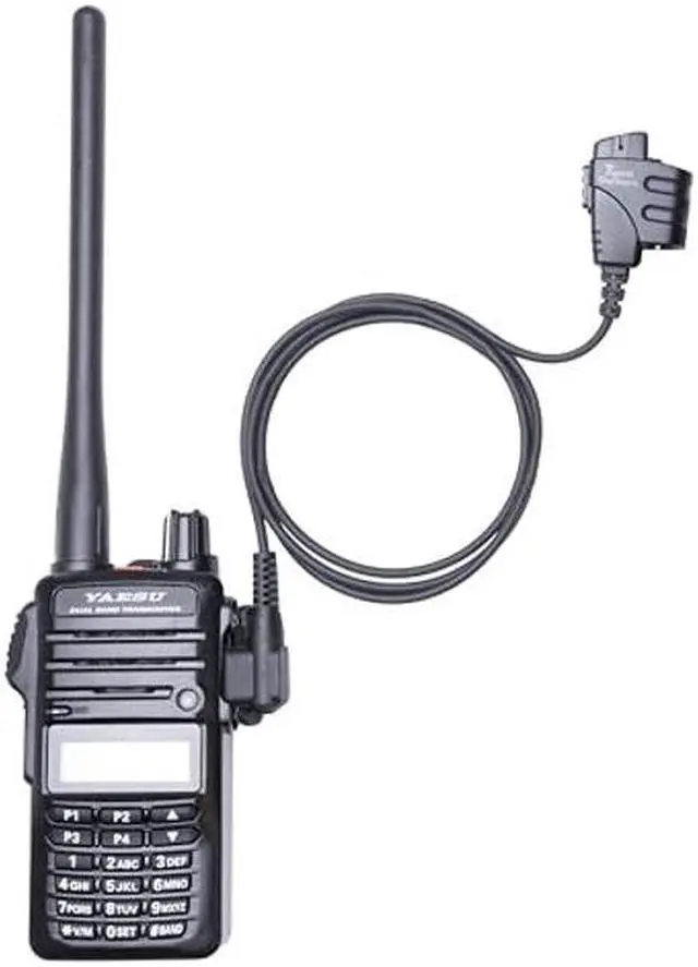 Alt view image 5 of 5 - Push-to-Talk 2-Pin Yaesu Cable with 3.5mm Audio Adapter - PTT Button for Yaesu FT65 - Compatible with 3.5mm Headsets and Auxiliary Inputs, Great with Electronic Earmuffs and Headphones With Velcro