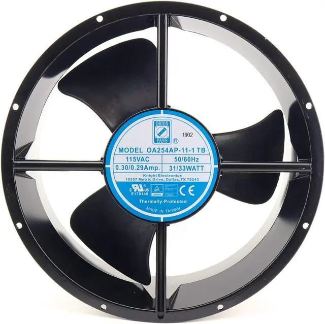 Main image of Orion Fans OA254AP-11-1TB | 115 VAC | 0.29 A | 254x89mm | 550 CFM | 55 dBA | 33 W | 1650 RPM