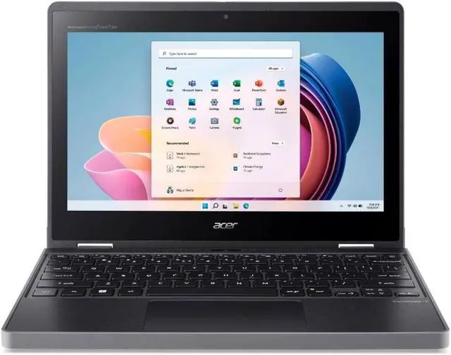 Main image of Acer TravelMate Spin B3 B311R-33 TMB311R-33-C04F 11.6" Touchscreen Convertible 2 in 1 Notebook - HD - 1366 x 768 - Intel N100 Quad-core (4 Core) - 4 GB Total RAM - 128 GB SSD - Black