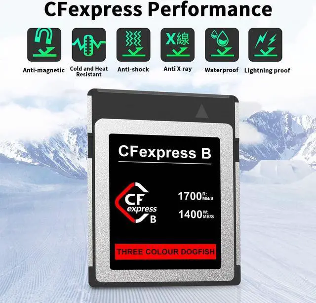 Alt view image 4 of 5 - Dogfish 512GB CFexpress Type B Card, Up to 1700MB/s, 8K 4K RAW Photo and Video, CF Express Flash Memory for Nikon Canon Panasonic Cameras Camcorders