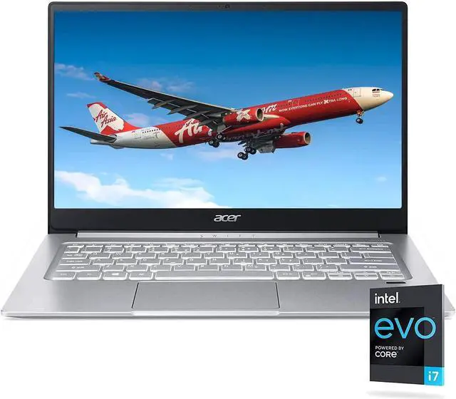 Main image of Acer Swift 3 Light Laptop | Intel EVO Core i7-1165G7 | 14" FHD IPS | 8GB LPDDR4X | 512GB NVMe SSD | Intel Iris Xe Graphics | Wi-Fi 6 | Backlit Keyboard | Fingerprint Reader | Thunderbolt 4 |TWE Cloth