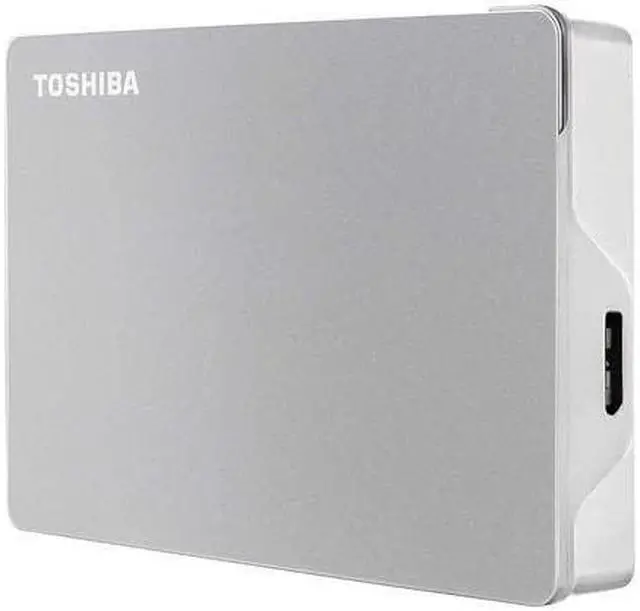 Alt view image 3 of 5 - Toshiba Canvio Flex 4TB Portable External Hard Drive USB-C USB 3.0, Silver for PC, Mac, & Tablet - HDTX140XSCCA