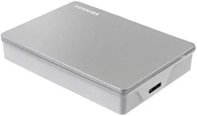 Alt view image 5 of 5 - Toshiba Canvio Flex 4TB Portable External Hard Drive USB-C USB 3.0, Silver for PC, Mac, & Tablet - HDTX140XSCCA
