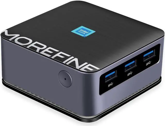 MOREFINE M8S Mini PC, 12th N95(Up to 3.4GHz), 12GB LPDDR5 RAM
