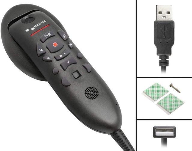 Alt view image 5 of 5 - Nuance PowerMic III Microphone for Dragon (Non-Healthcare), 9 Ft Cord, Dictate Documents and Control your PC - all by Voice, [PC Disc], Black