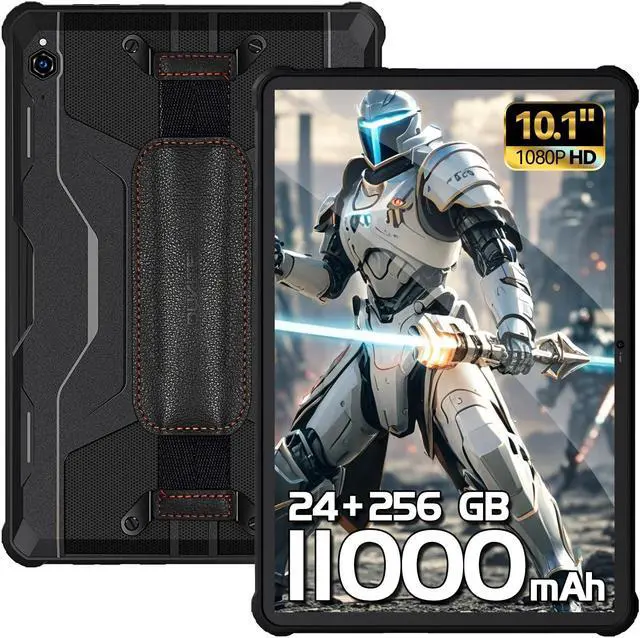 Main image of OUKITEL RT9 Rugged Tablet 10 inch Tablet Android - 24GB RAM 256GB ROM 1TB Expandable Storage, 11000mAh,16MP+16MP Camera, 4G Dual SIM Phablet Compatible with T-Mobile Tablet Computer Waterproof