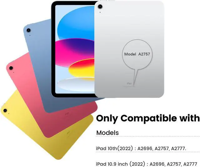 Alt view image 2 of 5 - Nillkin iPad 10th Generation Keyboard and Magnetic Stand Magic Case for iPad 10.9 inch 10th case with Keyboard, Detachable Backlit Keyboard,Trackpad