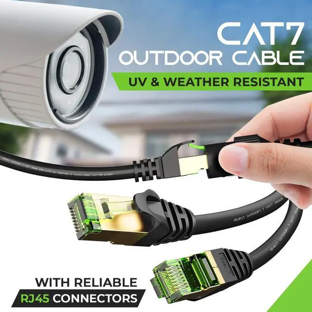 Alt view image 2 of 5 - GearIT Cat7 Outdoor Ethernet Cable (250ft) SFTP Shielded Foil Twisted Pair, Pure Copper, LLDPE, Waterproof, Direct Burial, In-Ground, UV Resistant, POE, Network, LAN, Internet, Cat 7-250 Feet