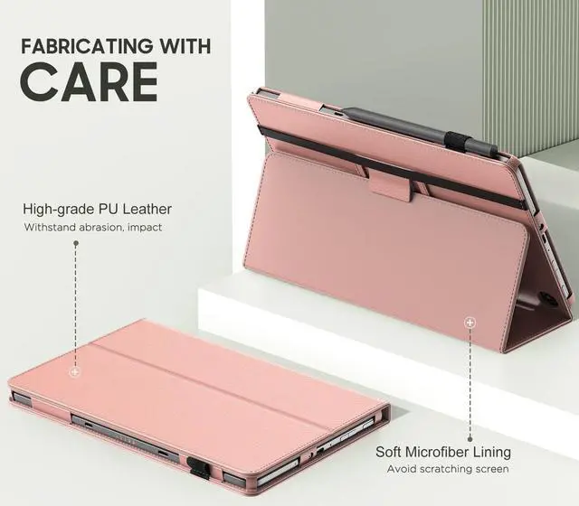 Alt view image 3 of 5 - MoKo for  Kindle Fire Max 11 Case (13th Generation, 2023 Release) 11" - Slim Folding Stand Cover Case for Fire 11 Tablet with Auto Wake/Sleep, Rose Gold