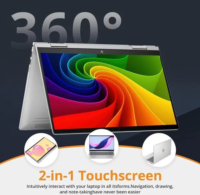 Alt view image 2 of 5 - HP Envy 2-in-1 Laptop, 16" Wide Ultra XGA (1920 x 1200) Touchscreen, AMD Ryzen 5 8640HS - 8GB Memory, 512GB PCIe SSD, 5MP IR camera, Windows 11, w/Stylus (8GB RAM | 512GB PCIe SSD + STYLUS)