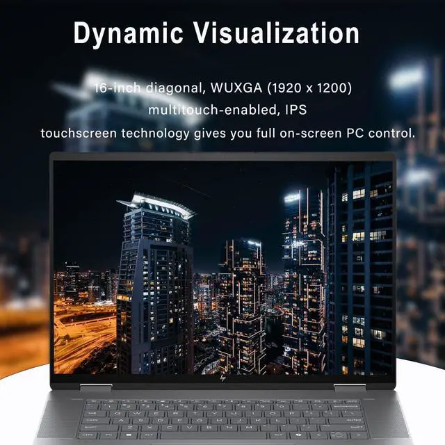 Alt view image 4 of 5 - HP Envy 2-in-1 Laptop, 16" Wide Ultra XGA (1920 x 1200) Touchscreen, AMD Ryzen 5 8640HS - 8GB Memory, 512GB PCIe SSD, 5MP IR camera, Windows 11, w/Stylus (8GB RAM | 512GB PCIe SSD + STYLUS)
