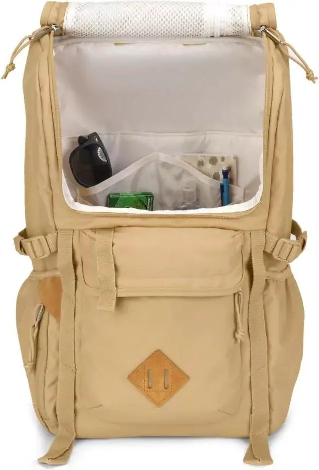Alt view image 4 of 5 - JanSport Hatchet Backpack - 15-inch Padded Laptop Compartment, Dual Water Bottle Pockets, Side Compression Straps, Curry