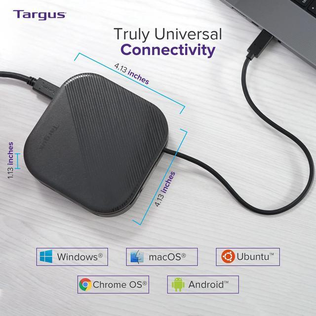 Alt view image 4 of 5 - Targus USB-C Universal Dual HD Docking Station with 80W PD Pass-Thru, Docking Station Dual Monitor (HD) or Single Monitor (2K), TAA Compliant Laptop Docking Station w/DisplayLink (DOCK116GLZ)