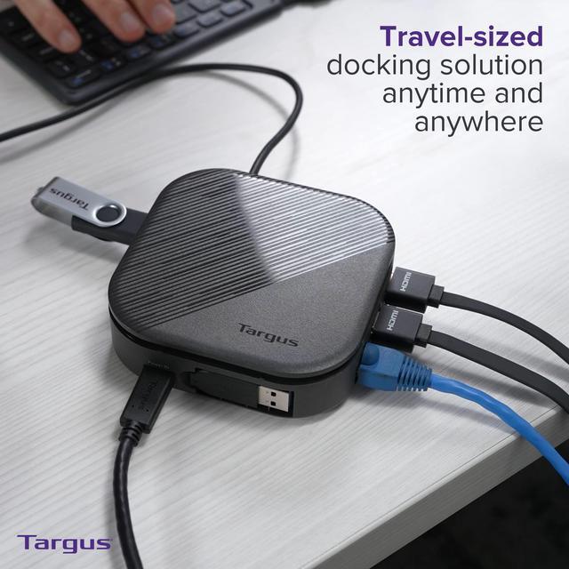 Alt view image 5 of 5 - Targus USB-C Universal Dual HD Docking Station with 80W PD Pass-Thru, Docking Station Dual Monitor (HD) or Single Monitor (2K), TAA Compliant Laptop Docking Station w/DisplayLink (DOCK116GLZ)