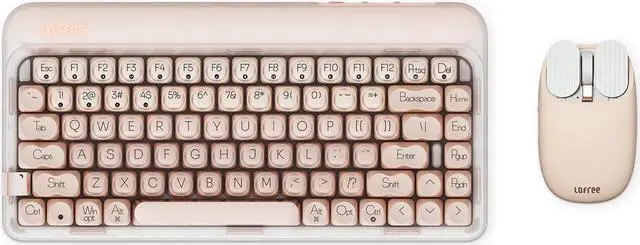 Main image of LOFREE DOT Foundation Mechanical Keyboard with Milk Tea Mouse, 75% Rechargeable Hot-swappable Keyboards with 3 Types Connection, Pink GATERON Baby Racoon Switches