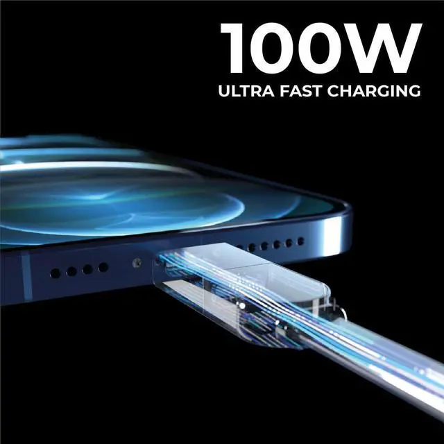 Alt view image 3 of 5 - Rolling Square inCharge X + inCharge XL 6.6ft Bundle - 6-in-1 Multi Charging Universal Cables with 100W Ultra-Fast Charging Power, Portable USB and USB-C Cable
