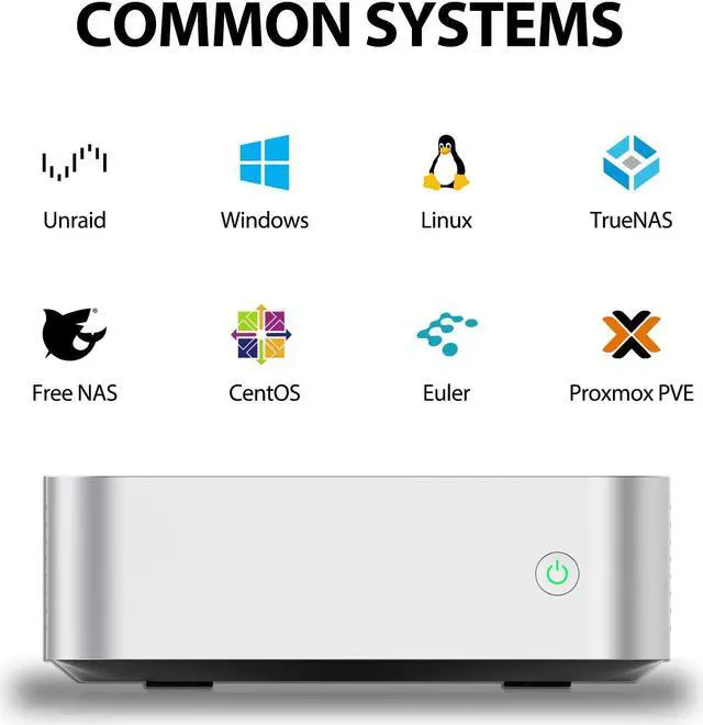 Alt view image 3 of 5 - Aiffro K100 All-SSD NAS Storage | Intel N100 | 8GB LPDDR5 4800MHz | 4 Bays 2280 M.2 SSD Up to 16TB | 2.5GbE RJ45 | Mini Pocket NAS | Set for Truenas, Freenas, Unraid, Windows, OMV