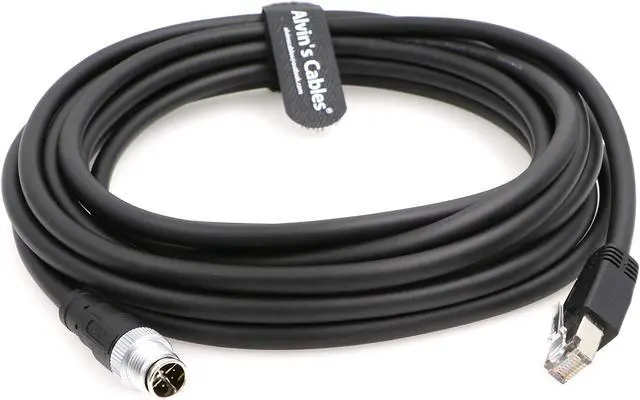 Alt view image 2 of 5 - Alvin's Cables Ethernet Cable for Cognex in Sight 8200 8400 Series CCB-84901-2001-05 M12 8 Position X Code to RJ45 16.4ft/5M